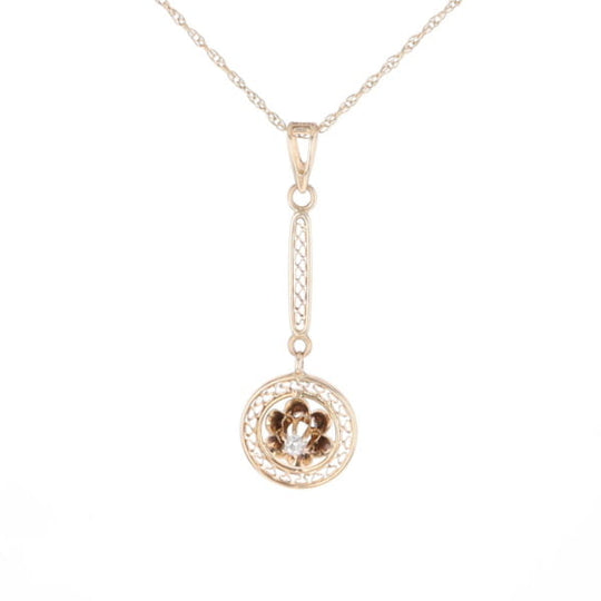 Buttercup Filigree Vintage Pendant