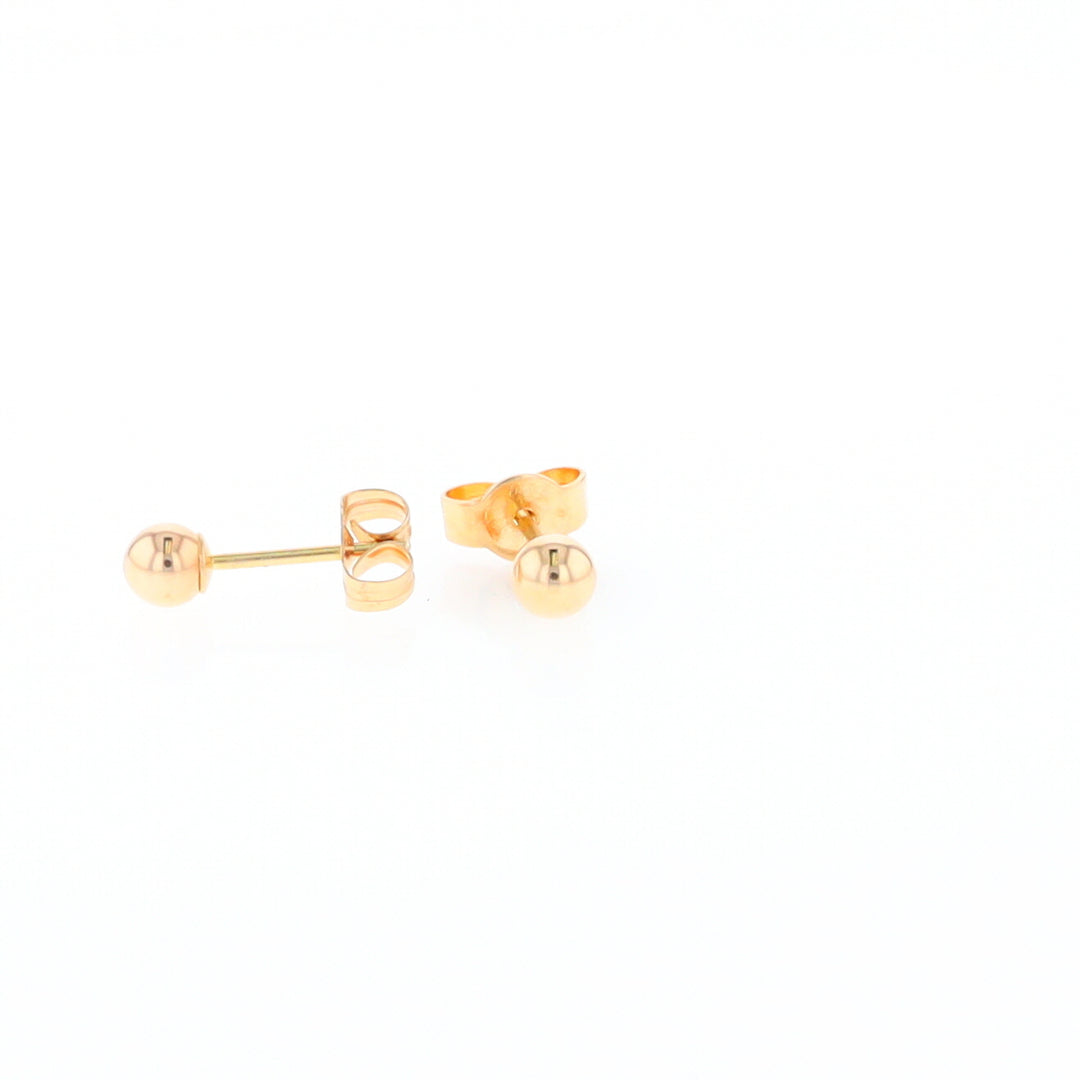 Gold Ball Stud Earrings