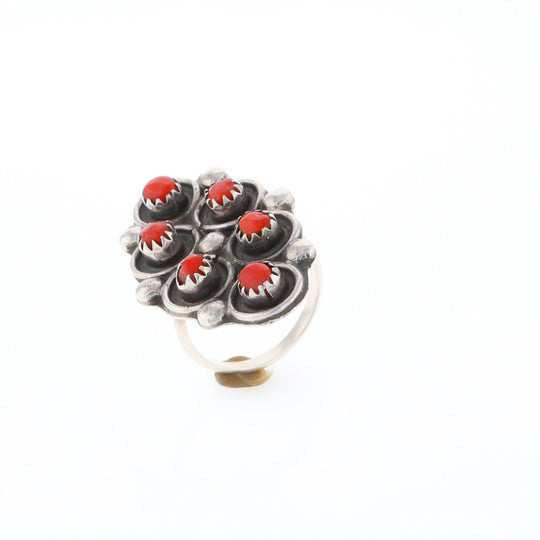 Bezel Set Coral Ring