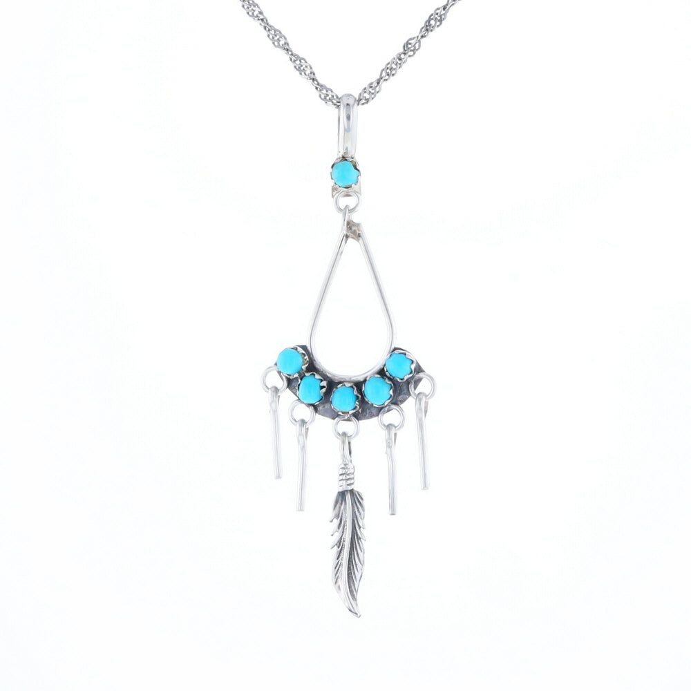 Native Turquoise Dangle Pendant