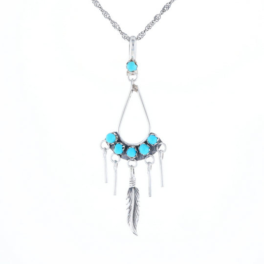 Native Turquoise Dangle Pendant