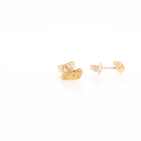 Natural Gold Nugget Stud Earrings