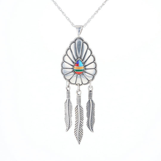 Native Feather Dangle Pendant