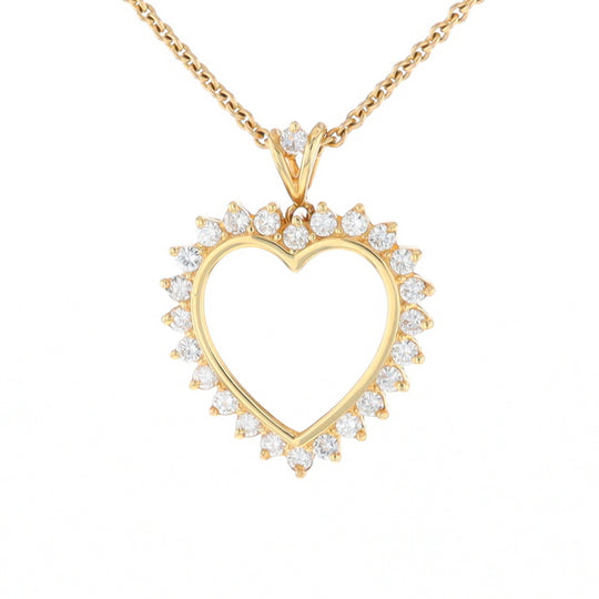 Diamond Halo Heart Pendant