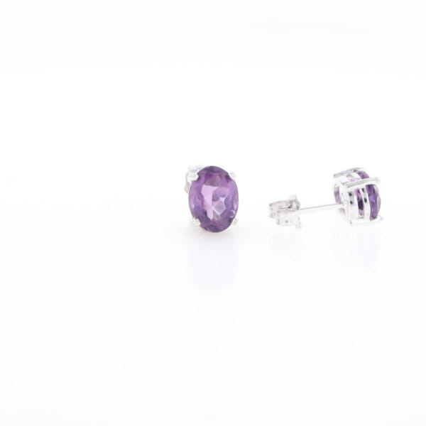 Amethyst Stud Earrings