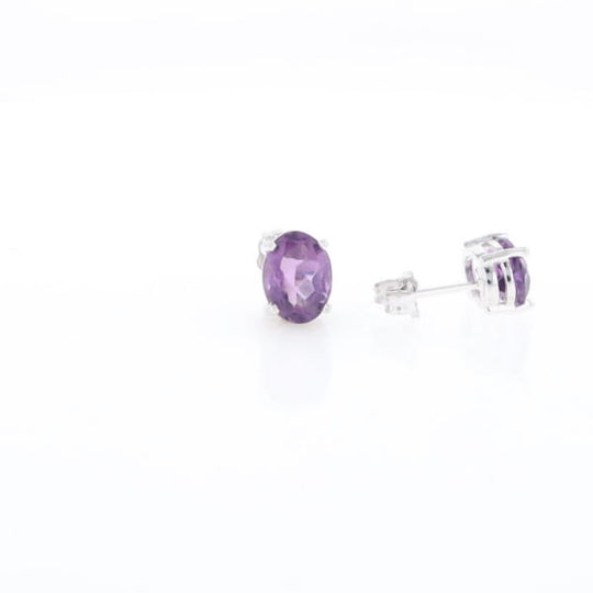 Amethyst Stud Earrings
