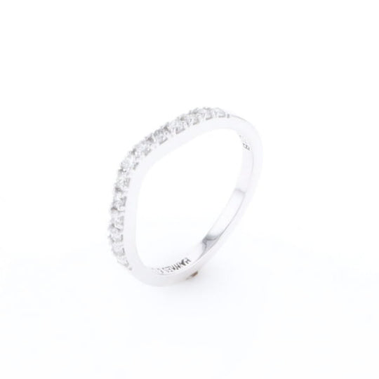 Diamond Contour Wedding Band