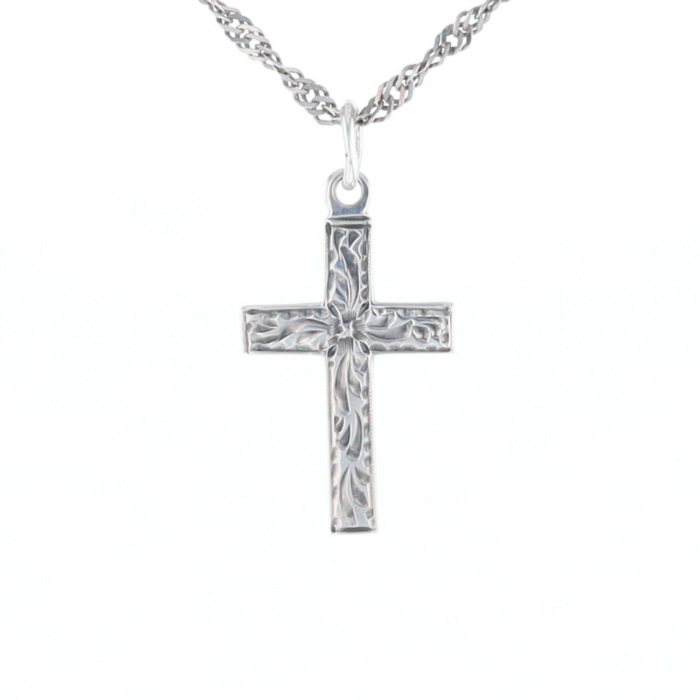 Floral Vine Cross Pendant