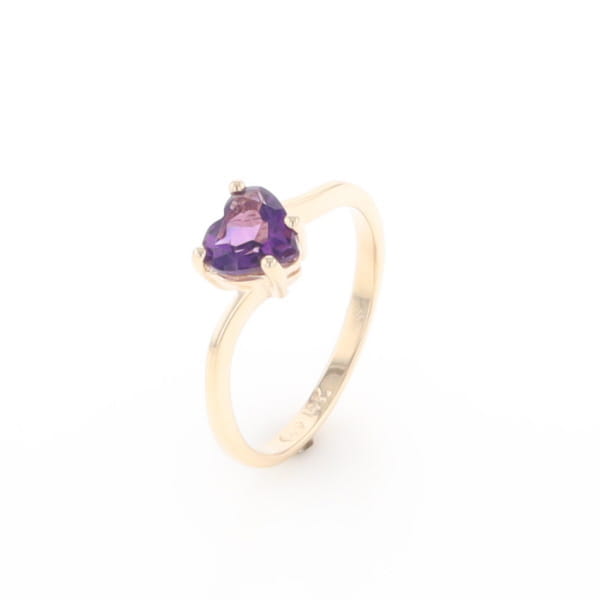 Heart Amethyst Ring