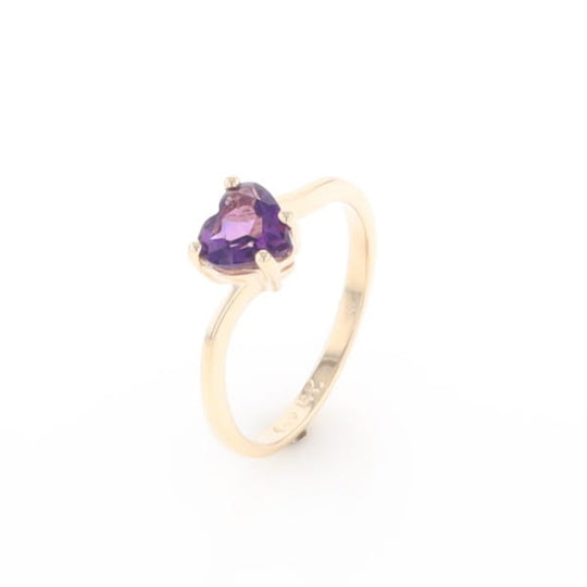 Heart Amethyst Ring