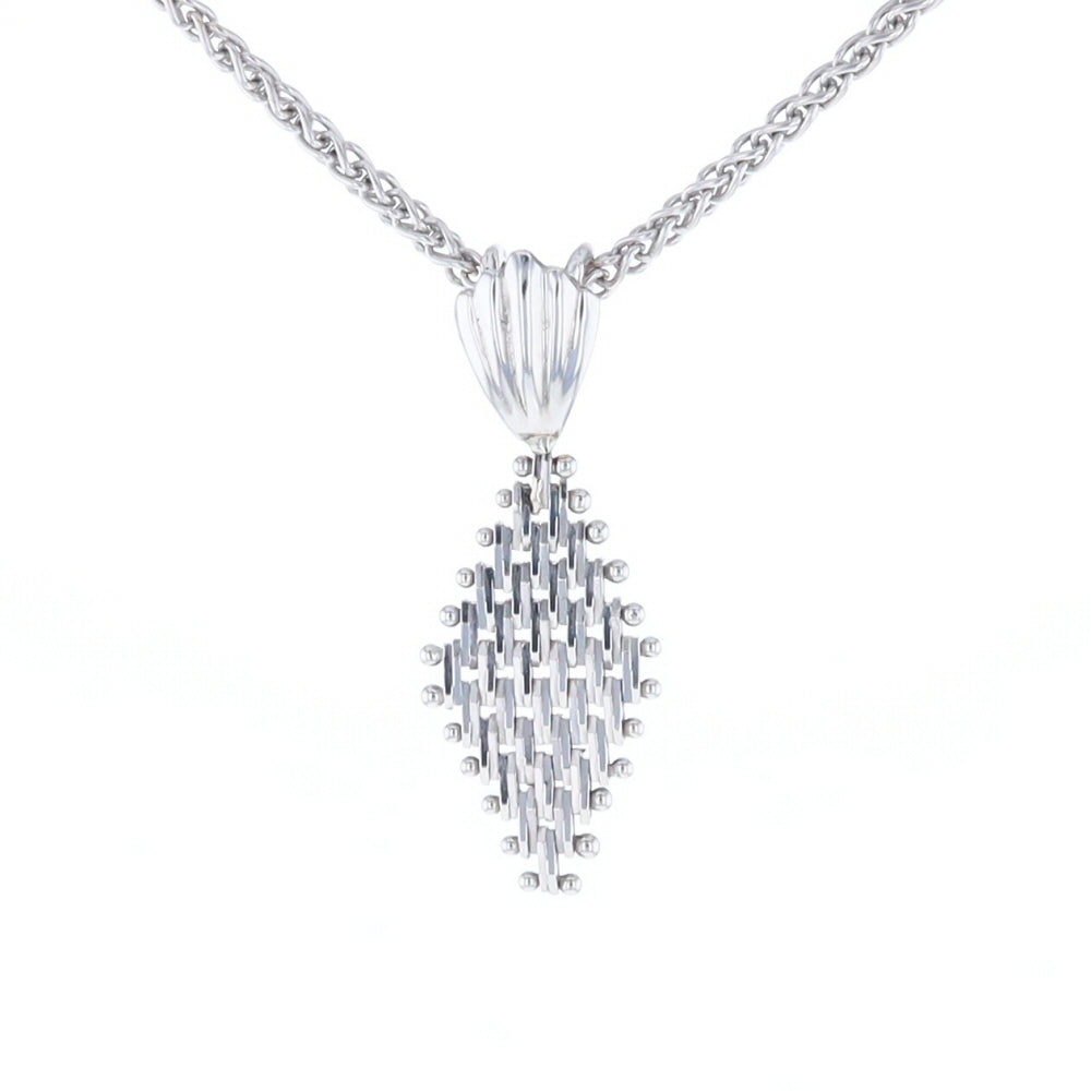 Woven White Gold Pendant