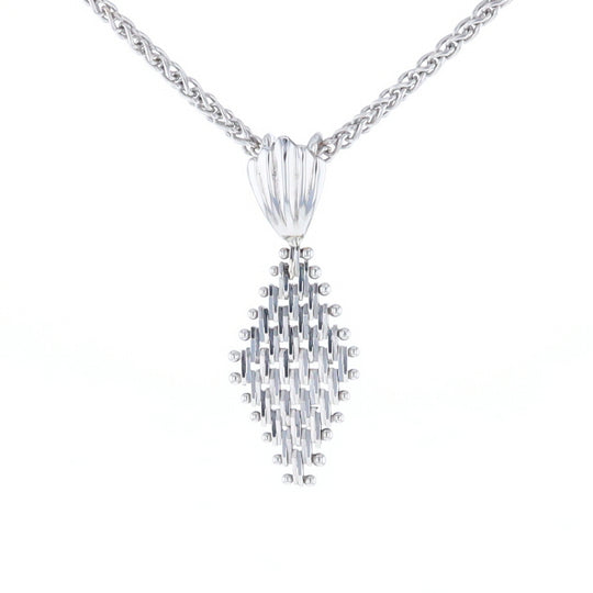 Woven White Gold Pendant