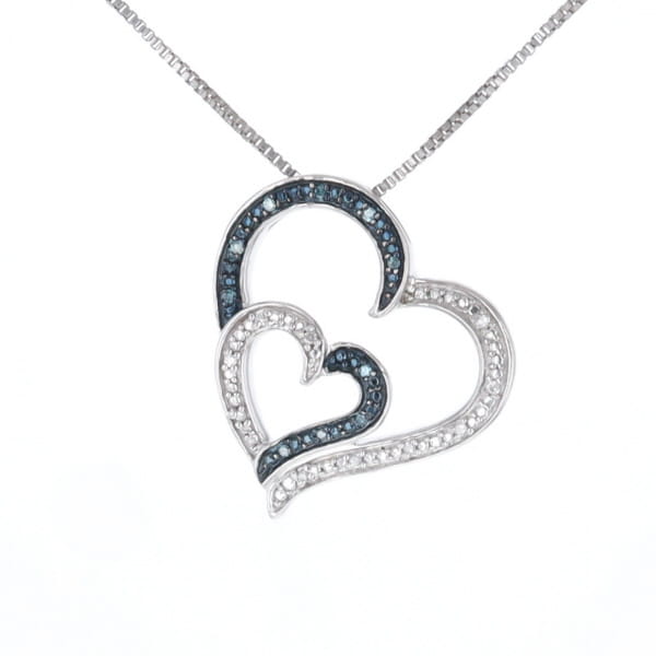 Double Heart Diamond Necklace