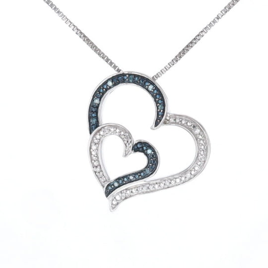 Double Heart Diamond Necklace