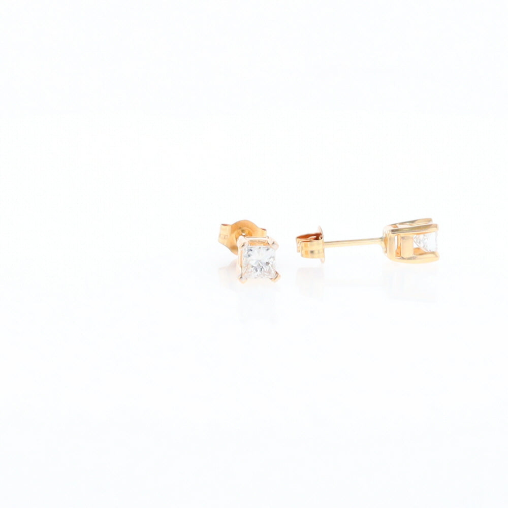 0.48ctw Princess Cut Diamond Studs