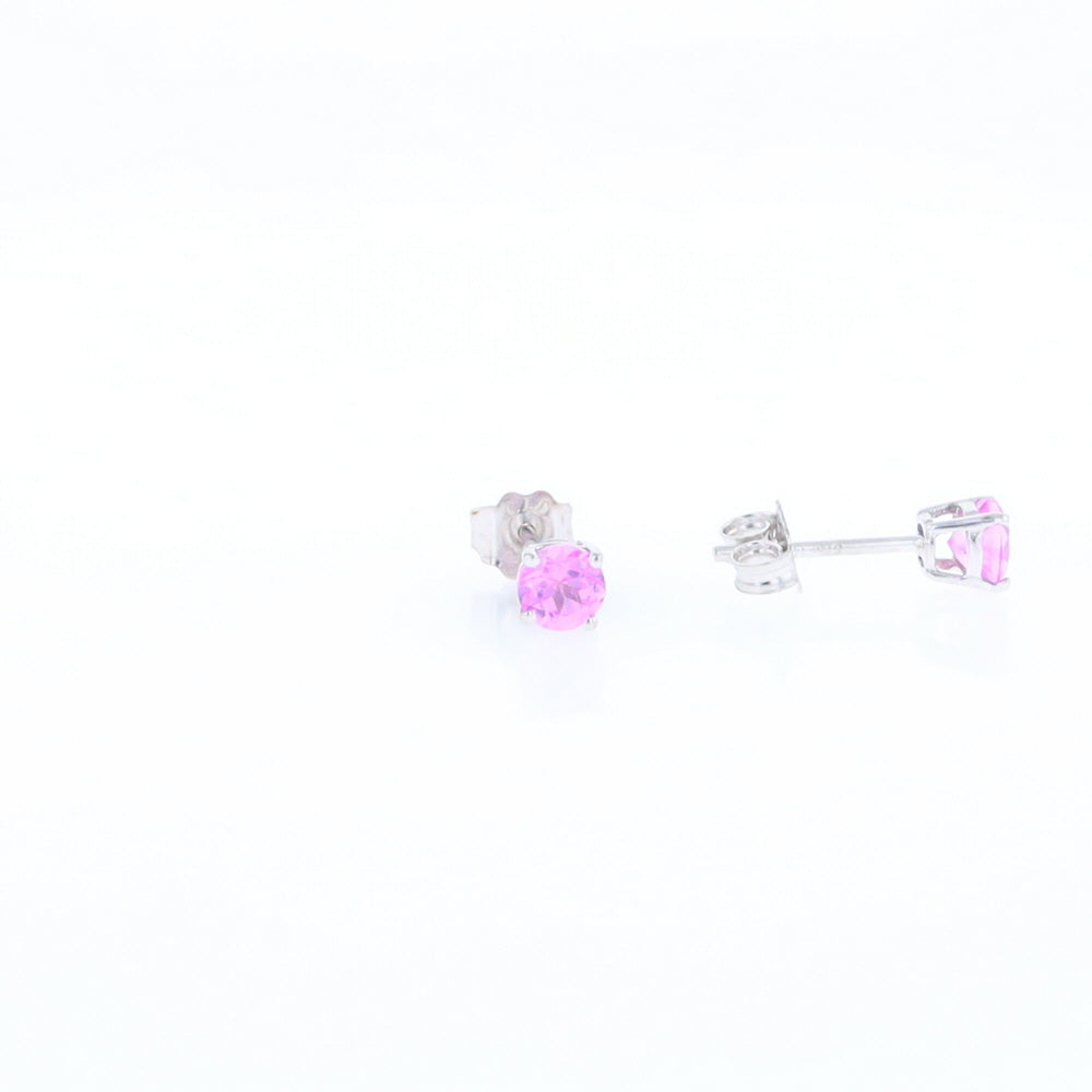 Pink Sapphire Stud Earrings