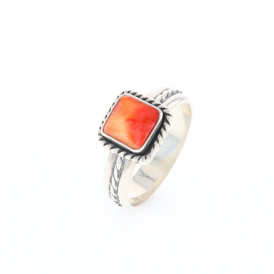 Braided Square Spiny Oyster Ring