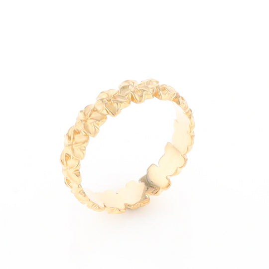 Gold Flower Eternity Ring