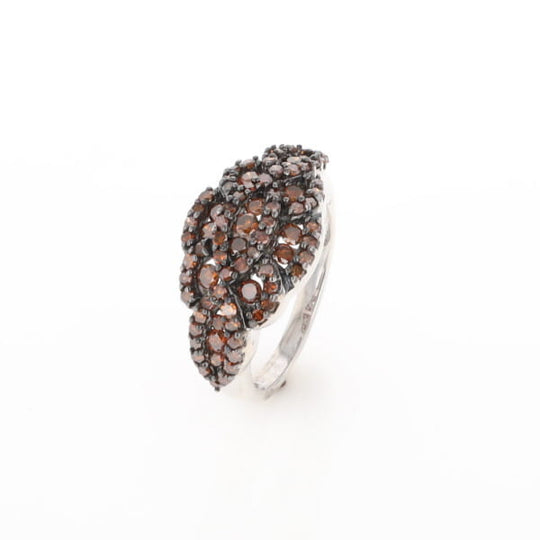 Knot Cluster Orange Diamond Ring