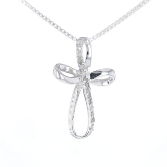 Open Loop Cross Necklace