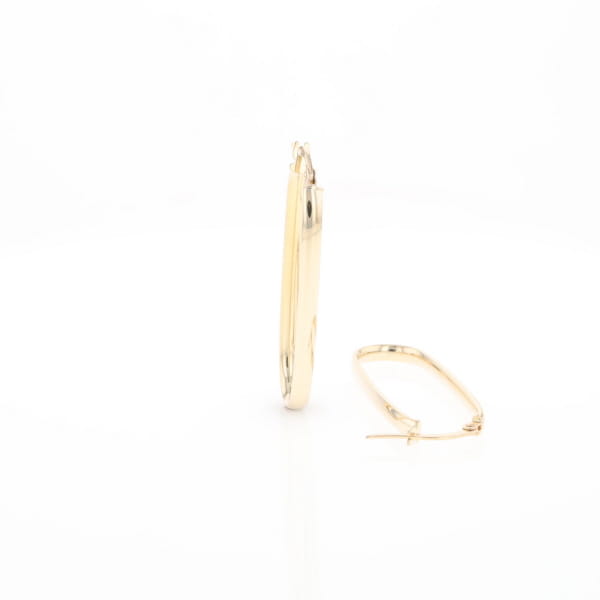 Flat Saddleback Hoop Earrings