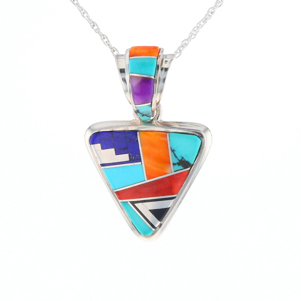 Triangle Native Inlaid Pendant