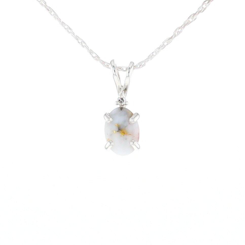 Gold Quartz Cabochon Necklace