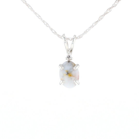 Gold Quartz Cabochon Necklace