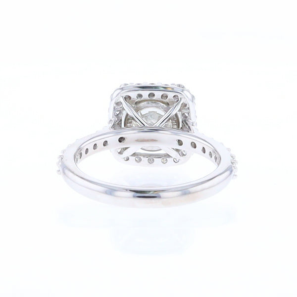 Diamond Engagement Ring with Square Halo