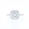 Diamond Engagement Ring with Square Halo