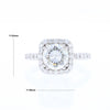 Diamond Engagement Ring with Square Halo