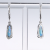 Opal Earrings Sandal Inlaid Design Lever Backs