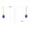 Oval Lapis Inlaid Earrings