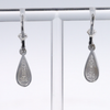 Opal Earrings Tear Drop Inlaid Design Lever Backs