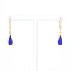 Lapis Tear Drop Inlaid Lever Backs