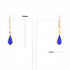 Lapis Tear Drop Inlaid Lever Backs