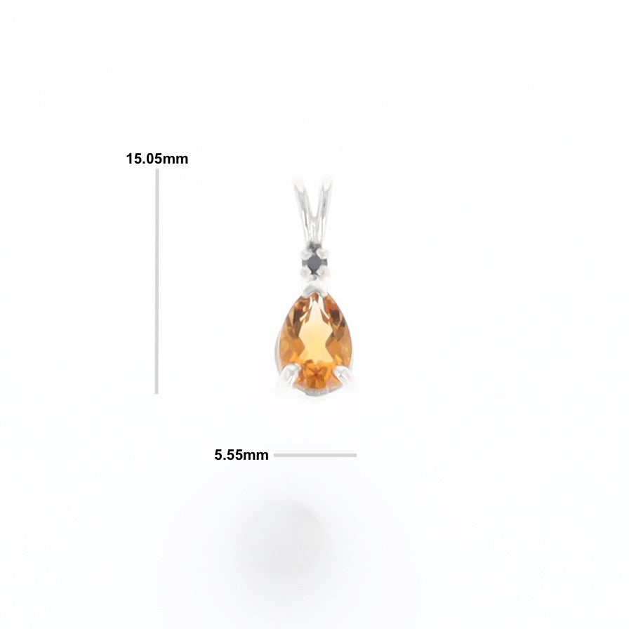 Citrine Pear Pendant