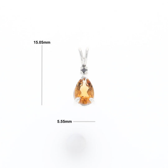 Citrine Pear Pendant