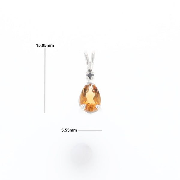 Citrine Pear Pendant
