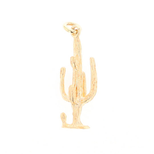 Gold Saguaro Cactus Figure Pendant