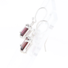 Emerald Cut Garnet Earrings