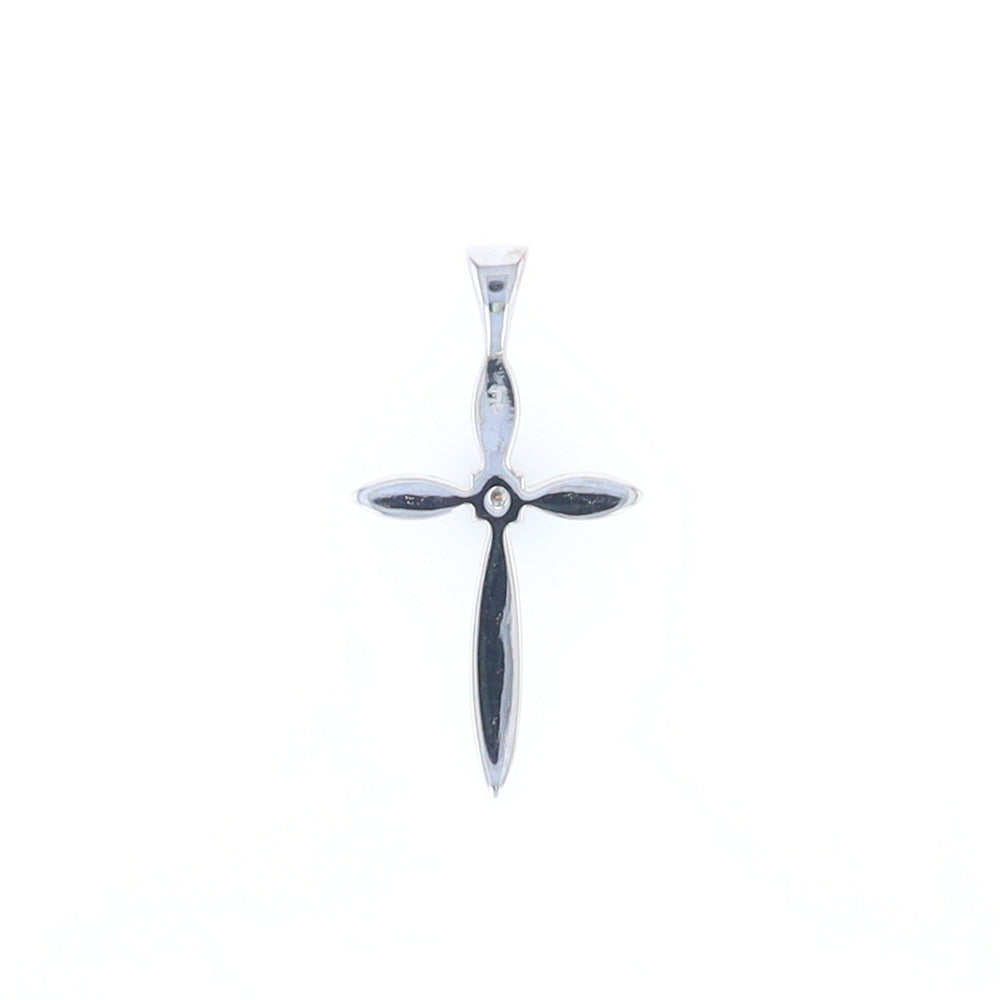 Solitaire Diamond Cross Pendant