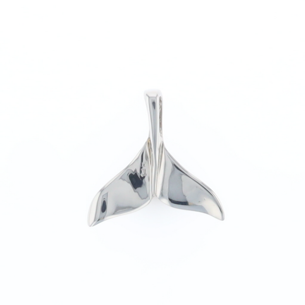 Whale Tail Pendant 14Kt Gold High Polish Realistically Designed