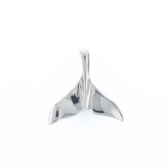 Whale Tail Pendant 14Kt Gold High Polish Realistically Designed