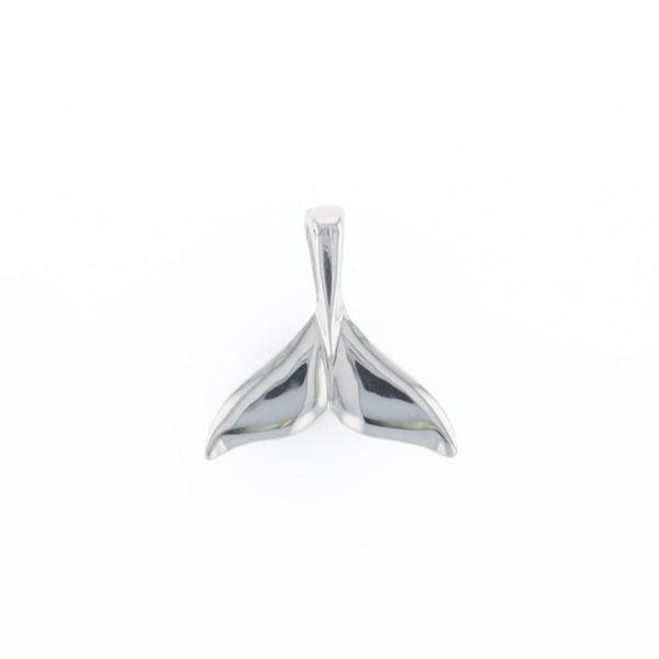 Whale Tail Pendant 14Kt Gold High Polish Realistically Designed