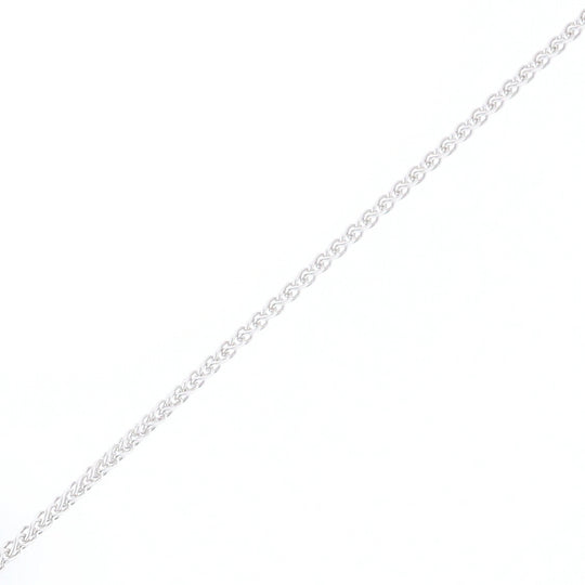 18" White Gold Adjustable Spiga Chain