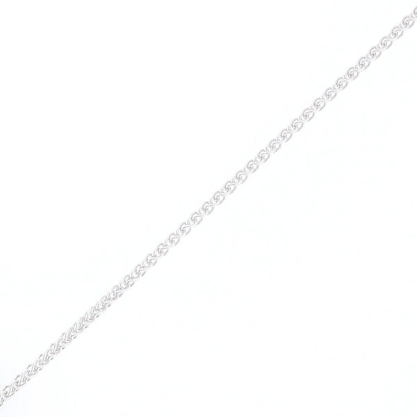 18" White Gold Adjustable Spiga Chain