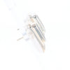 Gold Quartz Inlaid Rectangle Stud Earrings - G3