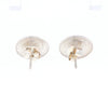 Sterling Silver Gold Quartz Inlaid Circle Stud Earrings - G3