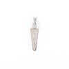 Gold Quartz Upside Down Triangle Pendant